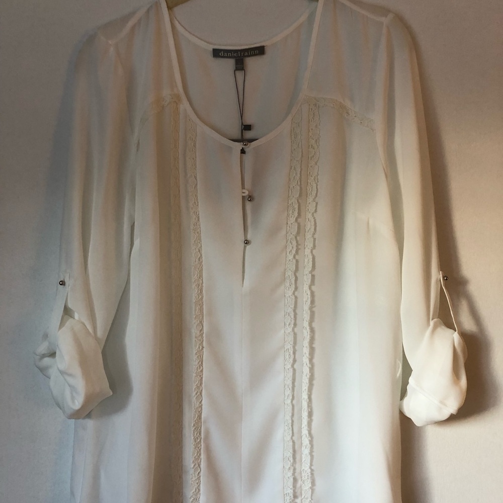 Danielrainn white lace blouse